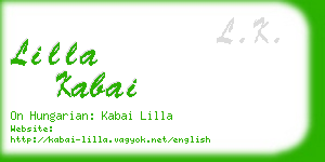 lilla kabai business card